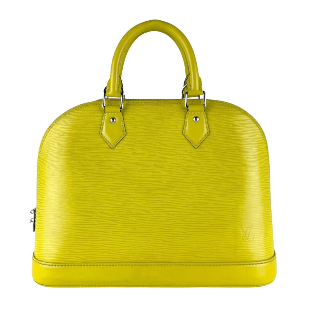Louis Vuitton Alma Epi Leather Handbag Pistachio